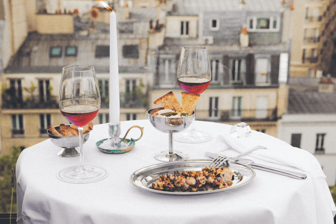 The rooftop at the Hôtel Rochechouart overlooks the Montmarte