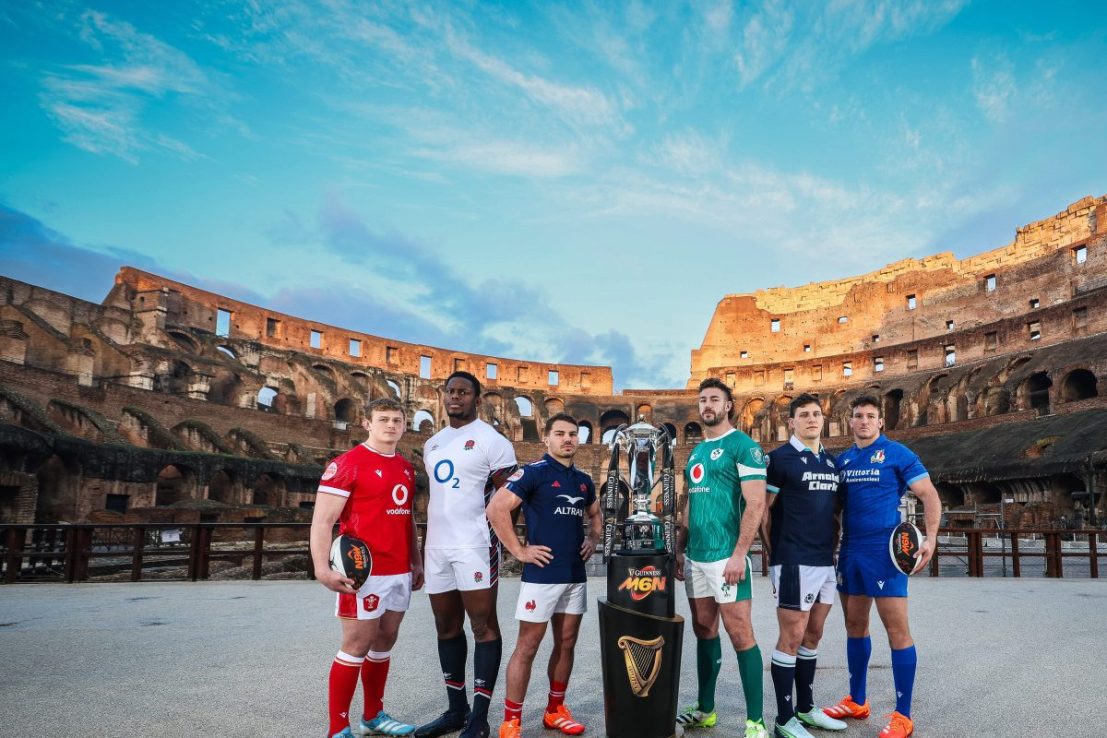 It is here, the greatest annual international sports tournament in the world. The Six Nations has it all and I expect this year to be closer than ever.2024 Guinness Six Nations Championship Launch, Rome, Italy 21/1/2025
Pictured (L-R) Wales’ Jac Morgan, England’s Maro Itoje, France’s Antoine Dupont, Ireland’s Caelan Doris, Scotland’s Rory Darge and Italy’s Michele Lamaro at the launch of the 2025 Guinness Men’s Six Nations Championship at the Colosseum in Rome
Mandatory Credit ©INPHO/Billy Stickland