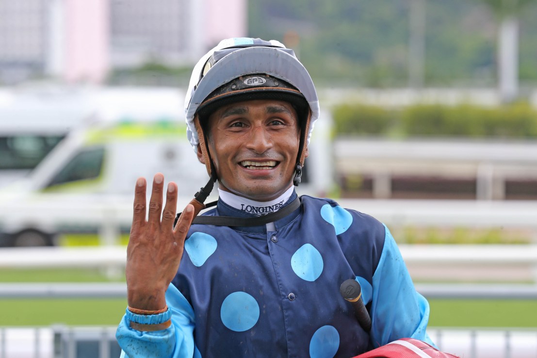 Karis Teetan was runner up in the Hong Kong Jockeys' Championship last season with 86 wins.