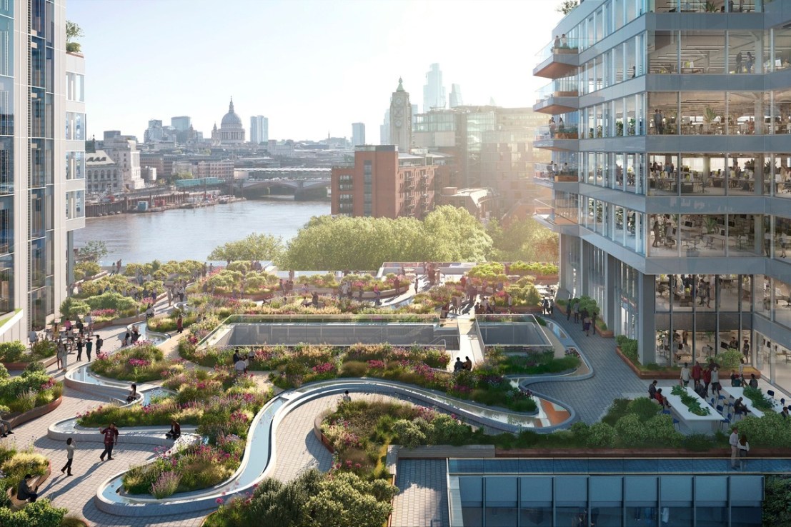 The view from 72 Upper Ground. Source: Credit Make Architects