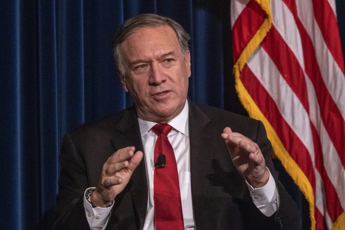SIMI VALLEY CA - FEBRUARY 8: Former U.S. Secretary of State and Central Intelligence Agency (CIA) Director Mike Pompeo has joined London-listed copper miner ACG (Photo by David McNew/Getty Images)