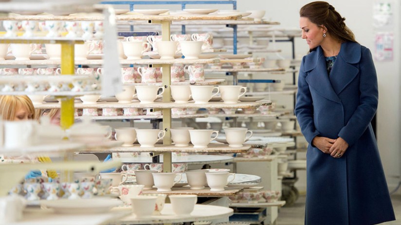 Catherine, Princess of Wales, visited the Emma Bridgewater factory in Stone-on-Trent when she was Duchess of Cambridge. (Photo by Oli Scarff - WPA Pool/Getty Images