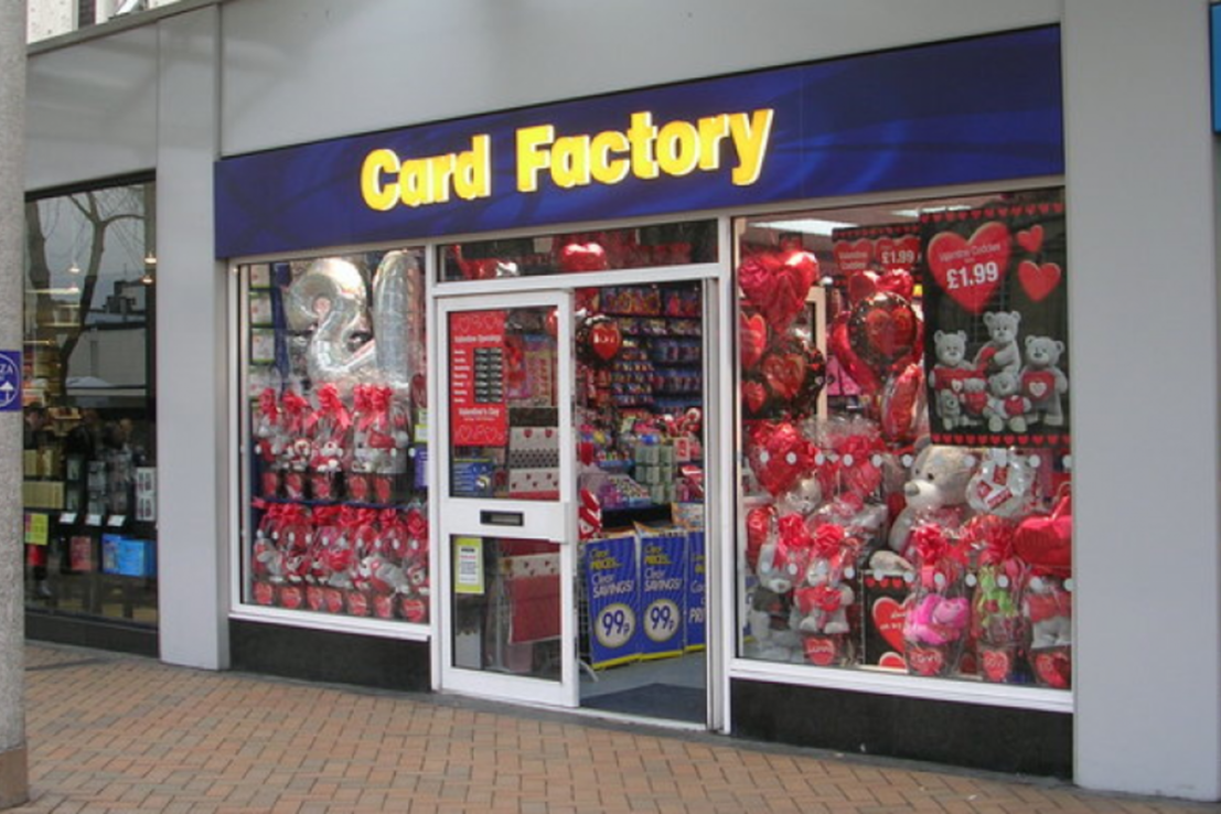 Card Factory is headquartered in Yorkshire.