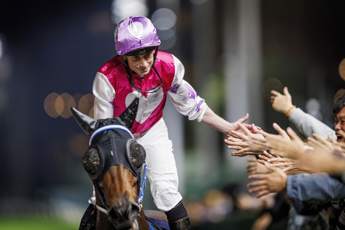 Ryan Moore takes eight rides at Happy Valley on Wednesday.