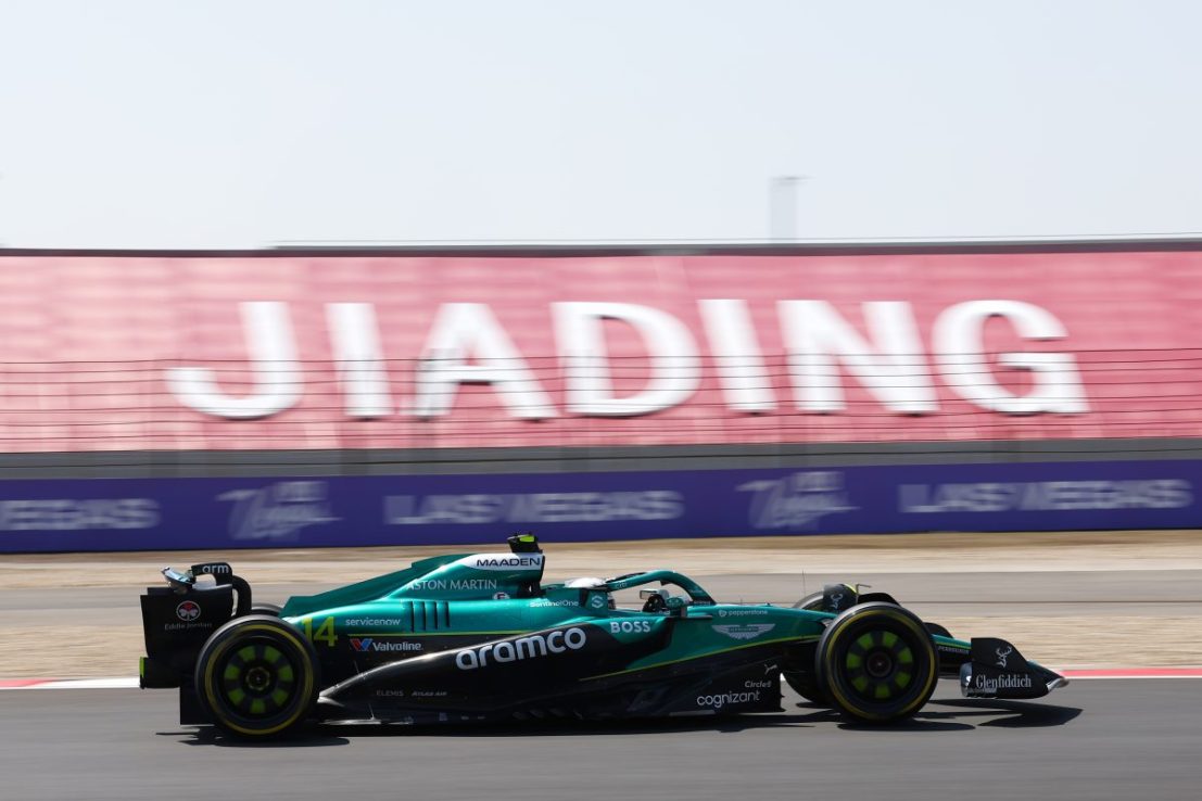 Aston Martin’s Formula 1 team this weekend honoured former paddock legend Eddie Jordan with his name on their racing car. (Photo by Andy Hone/LAT Images)