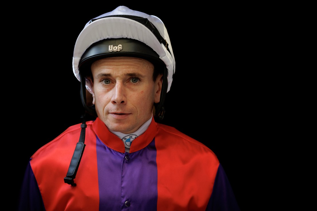 Ryan Moore rides Masterofmyuniverse for trainer John Size at Sha Tin.