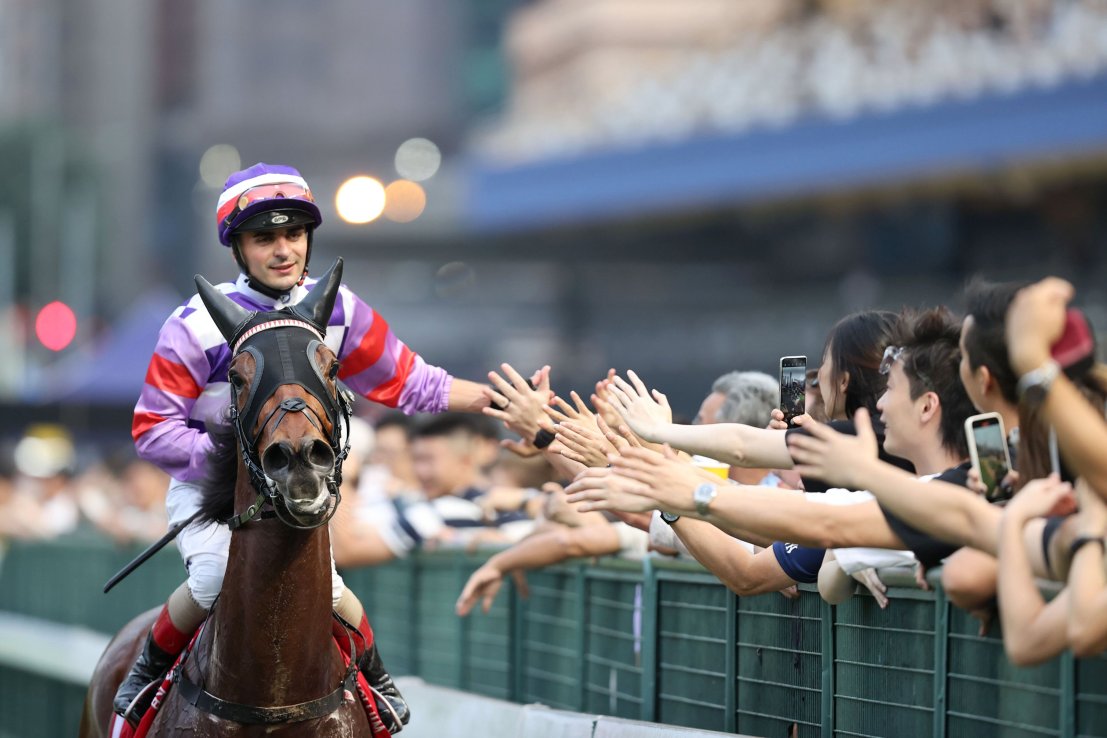 Andrea Atzeni lies third in the Hong Kong Jockeys' Championship