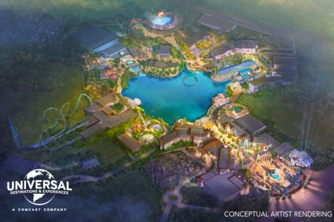 A CGI of the planned Universal theme park.