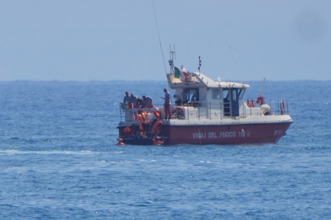 Members of the initial rescue operation pictured. Photo credit: Jonathan Brady/PA Media.