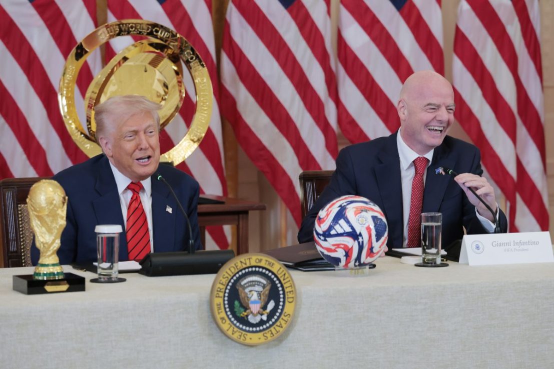 Fifa president Gianni Infantino is set to touch down in Saudi Arabia today as he joins President Donald Trump in the Middle East.