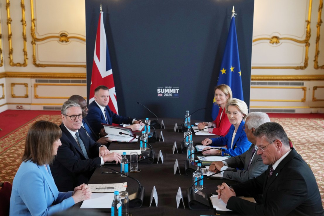Prime Minister Keir Starmer Hosts UK-EU Summit In London. (Photo by Kin Cheung - WPA Pool/Getty Images)