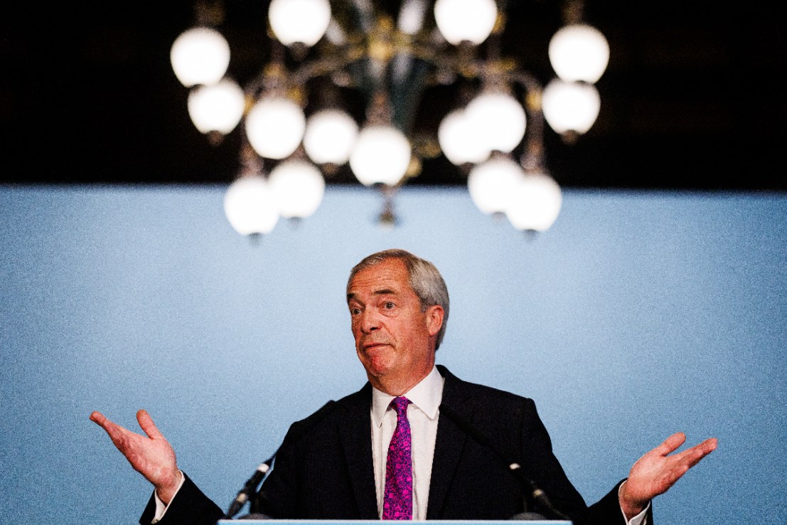 Nigel Farage's approval ratings have dipped. (Photo by Dan Kitwood/Getty Images)