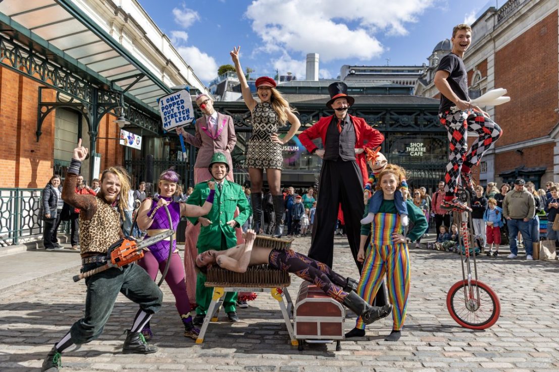 Performers gathered in Covent Garden over the weekend to celebrate 50 years of self-regulated street performance on the cobbles (Photo credit: David Bennett)