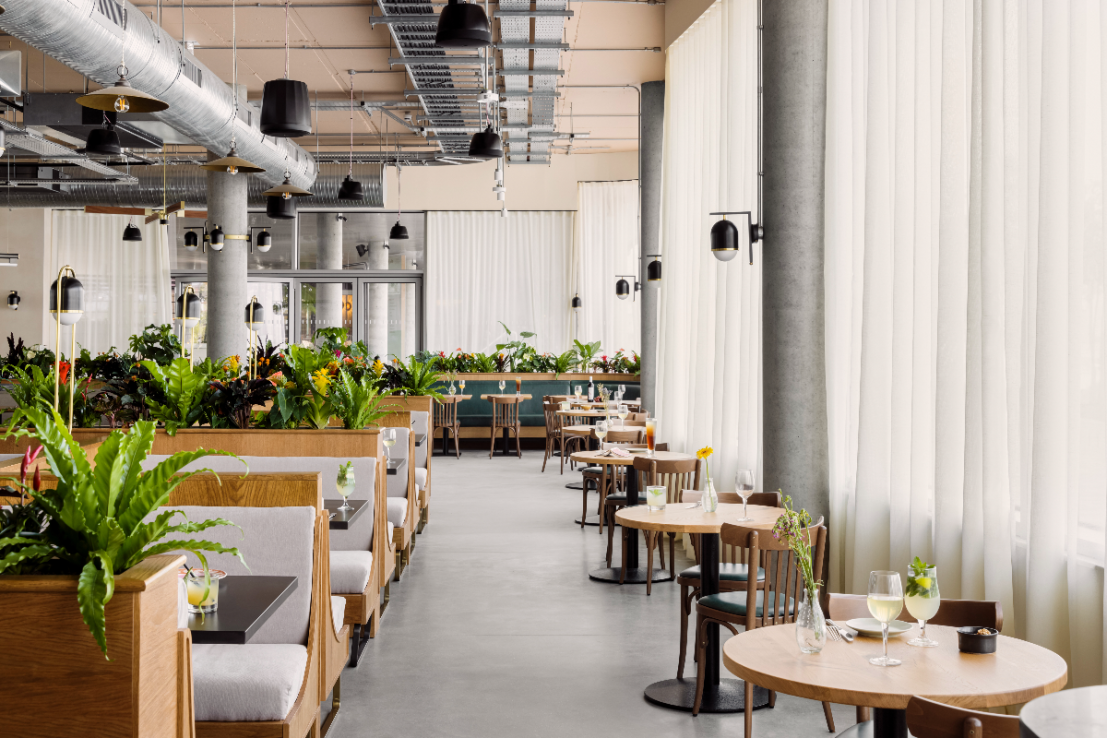 The restaurant at Turing Locke serves interesting spins on British classics