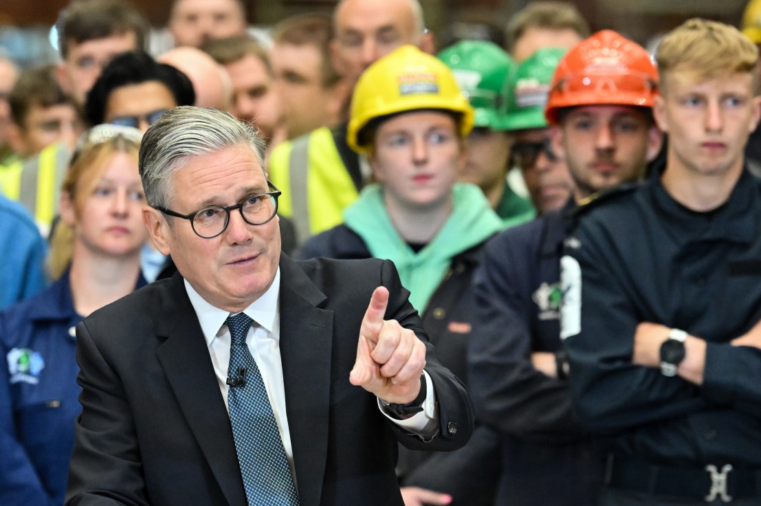 Prime Minister Sir Keir Starmer speaks during a visit to BAE Systems in Govan, Glasgow, to launch the Strategic Defence Review. Picture date: Monday June 2, 2025. Andy Buchanan/PA Wire