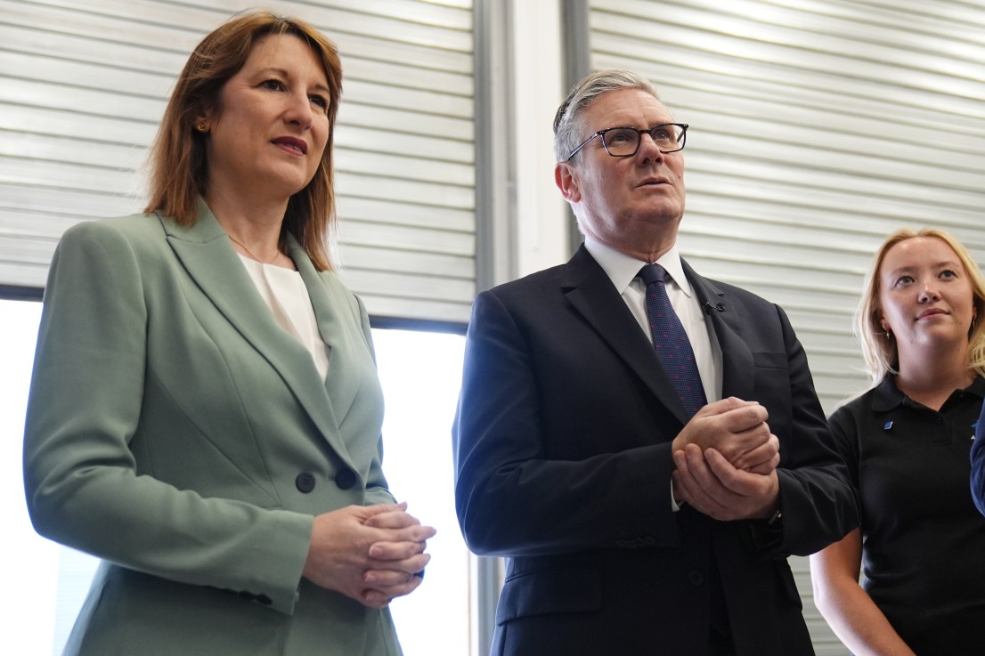 Prime Minister Sir Keir Starmer and Chancellor of the Exchequer Rachel Reeves (left) during a visit to Horiba Mira in Nuneaton, to mark the launch of the Government's Industrial Strategy. Picture date: Monday June 23, 2025. PA Photo. Photo credit should read: Jacob King/PA Wire