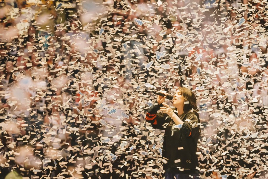 MELBOURNE, AUSTRALIA - MARCH 04: Billie Eilish performs her 'Hit Me Hard And Soft' Tour at Rod Laver Arena on March 04, 2025 in Melbourne, Australia. (Photo by Naomi Rahim/Getty Images for Live Nation)
