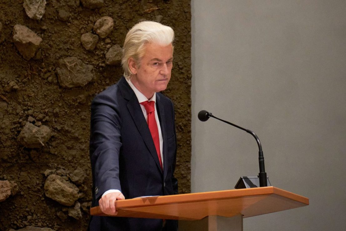 THE HAGUE, NETHERLANDS - JUNE 4: PVV faction leader Geert Wilders attends a debate at the Dutch House of Representatives on June 4, 2025 in The Hague, Netherlands. Dutch politicians are participating in a debate over the collapse of the Netherland's coalition government, following the withdrawal of the far-right Party for Freedom (PVV) on Tuesday. Geert Wilders, leader of the anti-immigrant, anti-Islam PVV, announced his party's departure after other coalition members refused to back his extremist plans for 