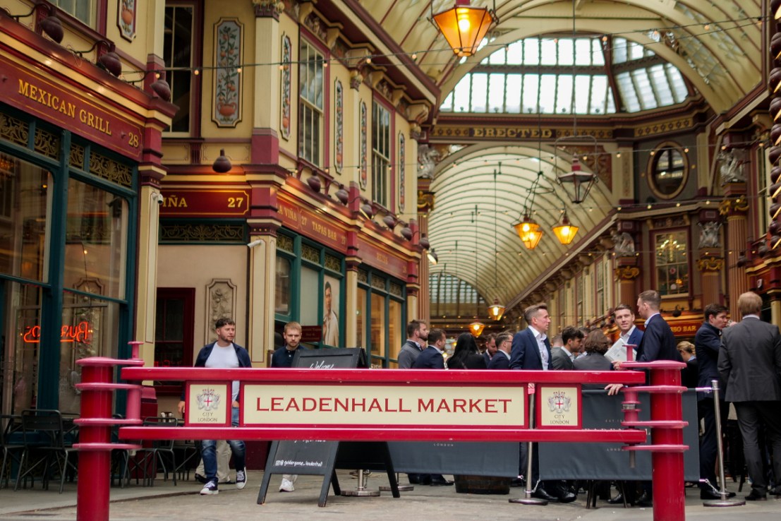 Leadenhall Market in the heart of the Square Mile