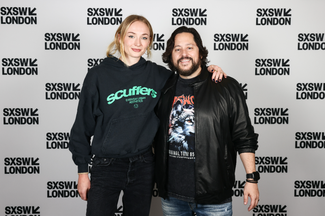 Ben Lamm posing with the actor Sophie Turner at SXSW London (Photo: Getty)