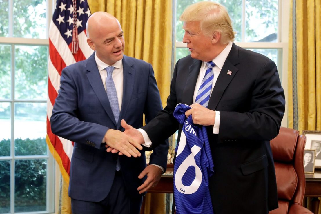 Fifa boss Infantino has a close relationship with President Trump and has now moved the body into Trump Tower