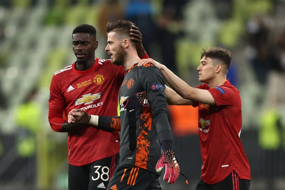 Axel Tuanzebe (left) is suing his former club Manchester United 