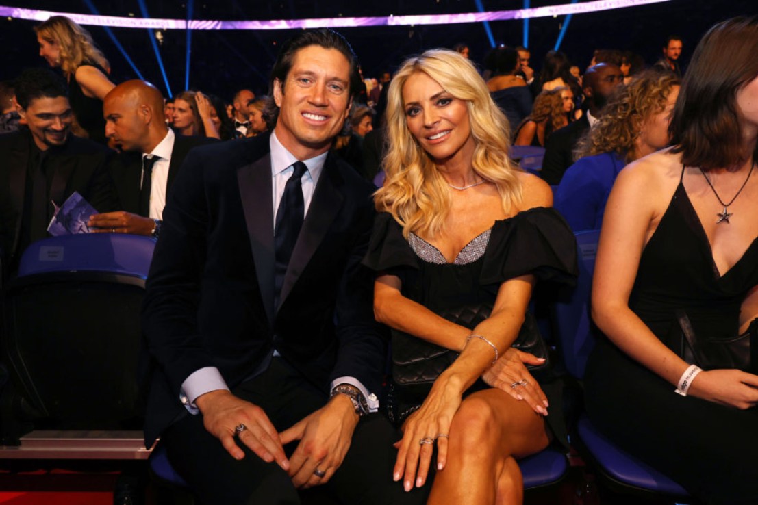 Vernon Kay and Tess Daly are investors in CBD brand Goodrays. (Photo by Lia Toby/Getty Images for the NTAs)