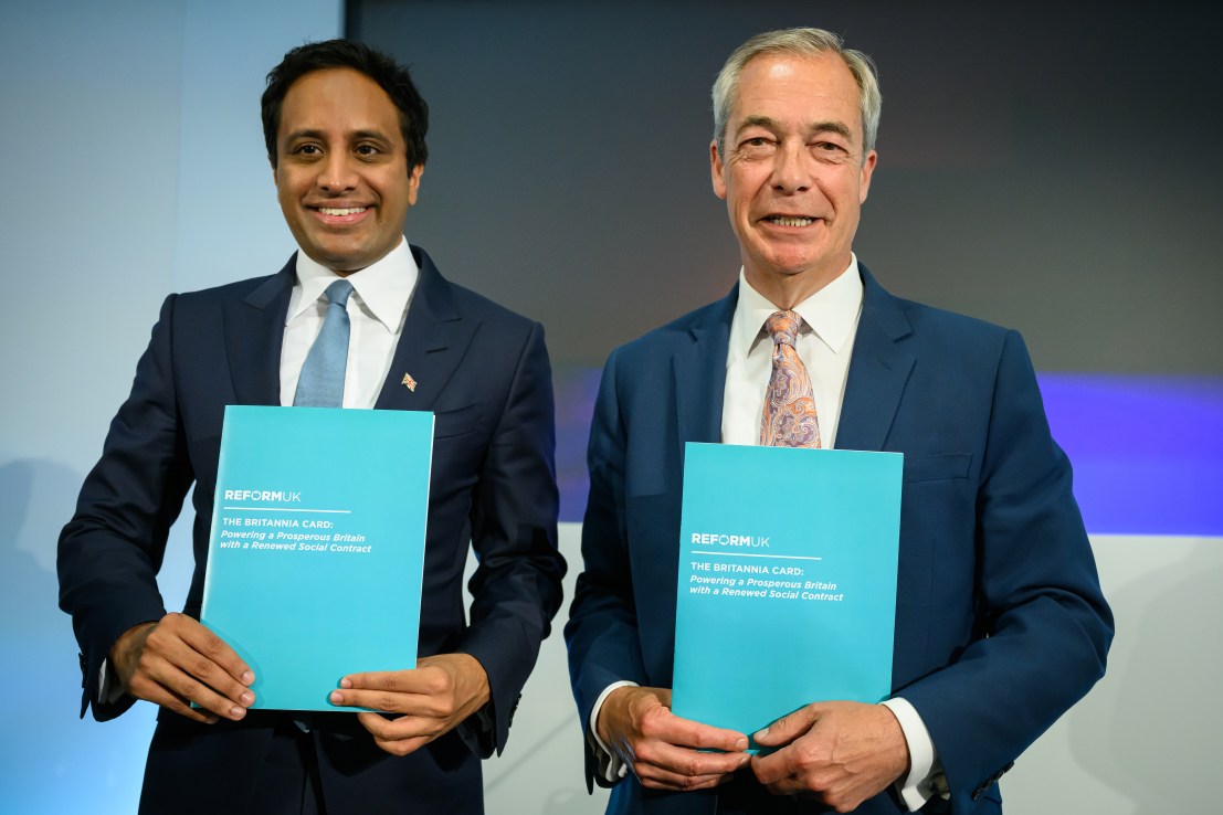 Reform UK launched their policy response to the non-dom exodus - the Britannia Card - in June  (Photo by Leon Neal/Getty Images)