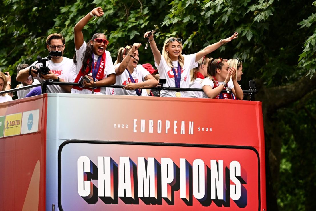 Limited edition Lionesses shirts have almost sold out as fans rush to celebrate their Women's Euros win