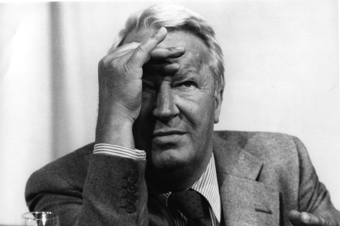 11th October 1981:  Edward Heath in a serious mood at the Tory Party Conference.  (Photo by Keystone/Getty Images)