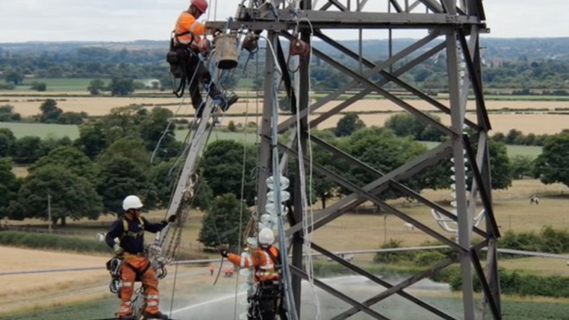 Overhead power lines being refurbished by National Grid as part of &pound;70bn investment in UK and US energy networks