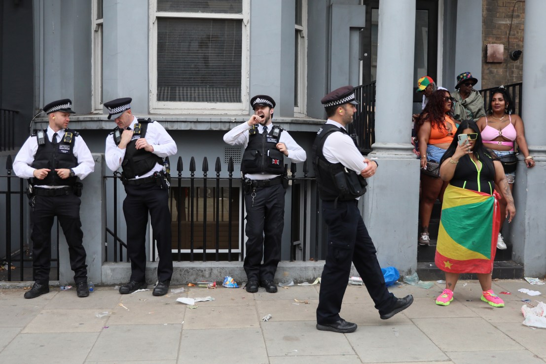 Police at Notting Hill Carnival 2024. (Photo by Alishia Abodunde/Getty Images)