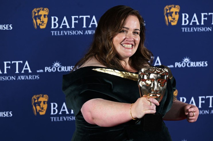 Jessica Gunning poses with the Supporting Actress Award for 'Baby Reindeer' inside the Winners Room at the 2025 BAFTA Television Awards with P&O Cruises at The Royal Festival Hall on May 11, 2025 in London, England. (Photo by Stuart C. Wilson/Getty Images)