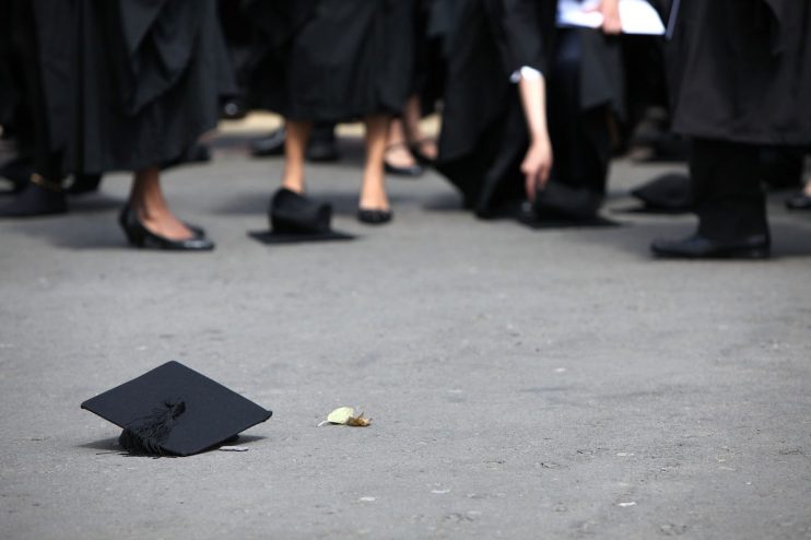 University funding crisis. Even with tuition fees rising slightly to £9,535 in the coming academic year, the increase will still fail to cover the cost of most courses. (Photo by Christopher Furlong/Getty Images)