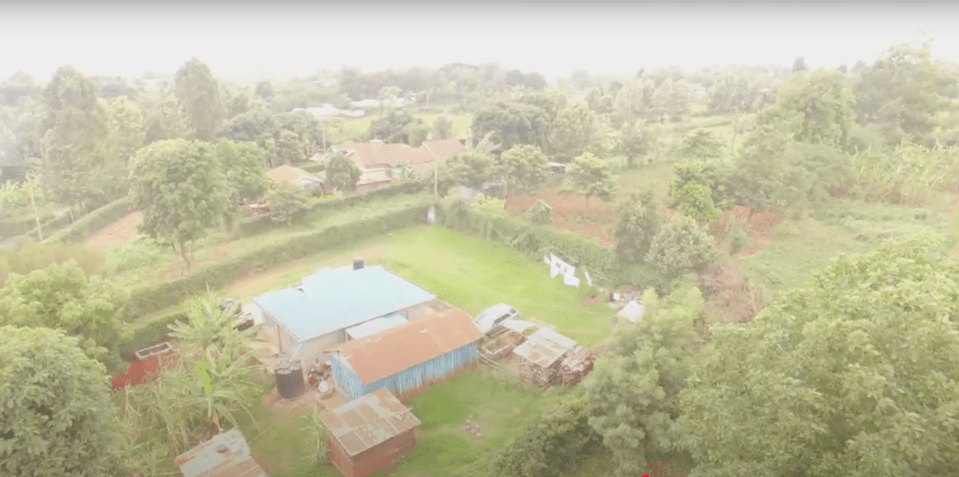 Drone footage of Wilson's Nairobi village – AI