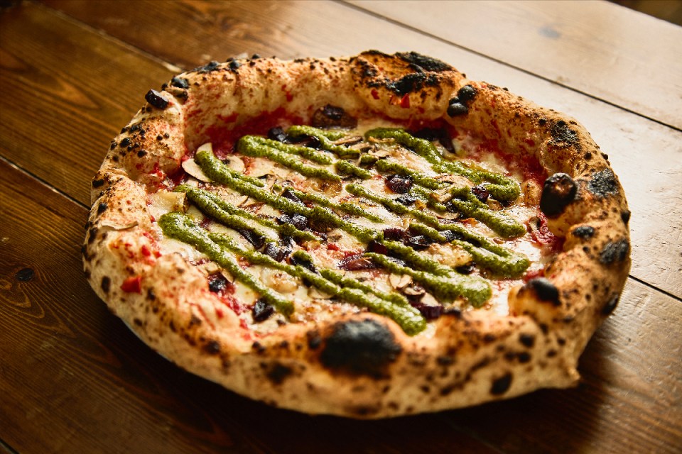 The amazing pizza at Crust Bros