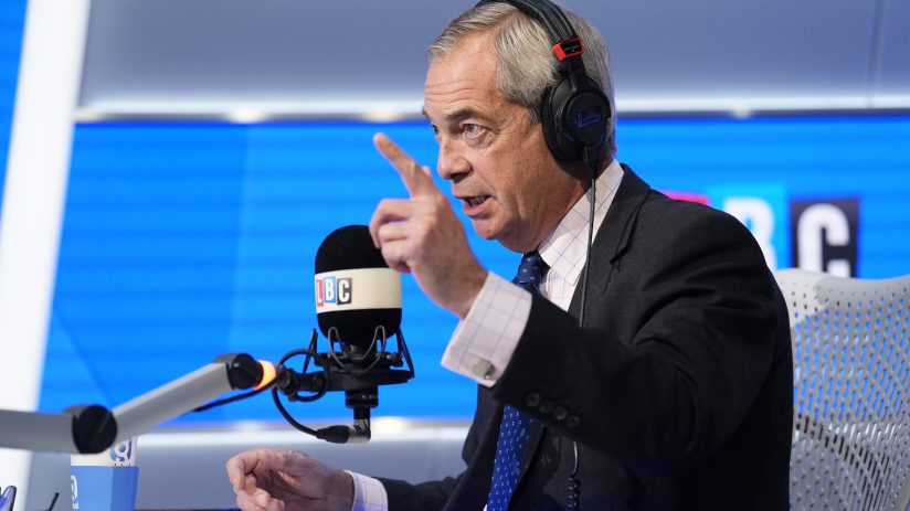 Nigel Farage has appeared to row back on key migration pledges he made this week. Jordan Pettitt/PA Wire