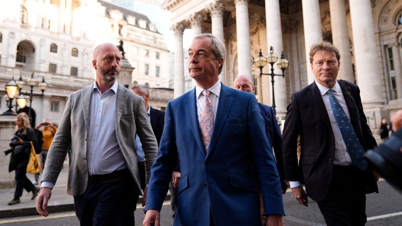 Reform UK's Nigel Farage and Richard Tice challenged Bank of England Governor Andrew Bailey on losses made from QT. Aaron Chown/PA Wire