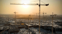 The keystone Diriyah construction site in Saudi Arabia for vision 2030.