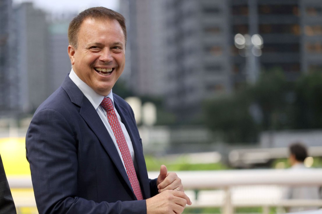 Caspar Fownes currently leads the trainers' championship in Hong Kong.