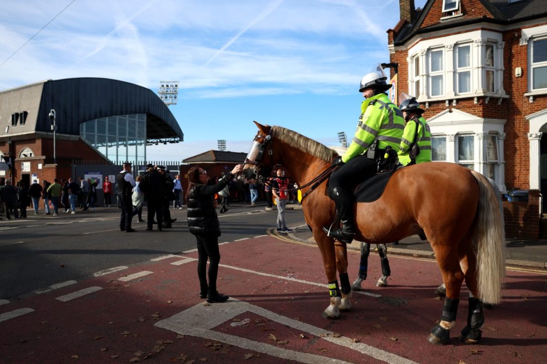 Today’s football fixtures in London have contributed to 500 police officers from outside the capital beefing up the Metropolitan Police presence.