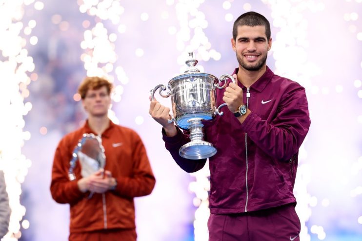 Carlos Alcaraz beat Jannik Sinner in their fifth final meeting this season