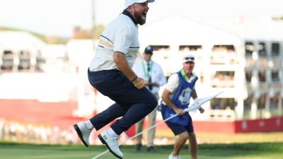 Shane Lowry secured the Ryder Cup for Europe at Bethpage Black on Sunday