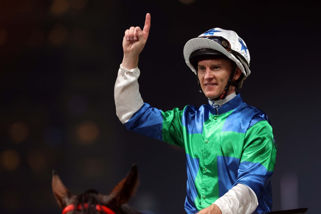 Zac Purton leads the Hong Kong jockeys' championship with seven wins.