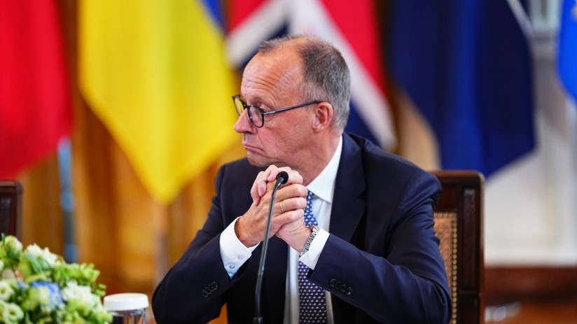 German Chancellor Friedrich Merz (Photo by Aaron Schwartz/PA Wire)