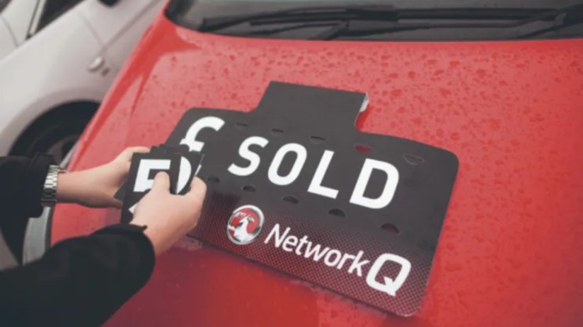 Car sold on sale forecourt, highlighting successful transaction in automotive market, emphasizing vehicle purchase trends