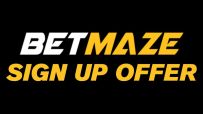 Betmaze sign up offer details with promotional graphics highlighting exclusive bonuses for new users on a business website