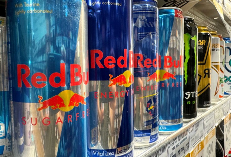 Sales of Red Bull energy drinks increased to a record high in the UK in 2024. (Photo Illustration by Justin Sullivan/Getty Images)