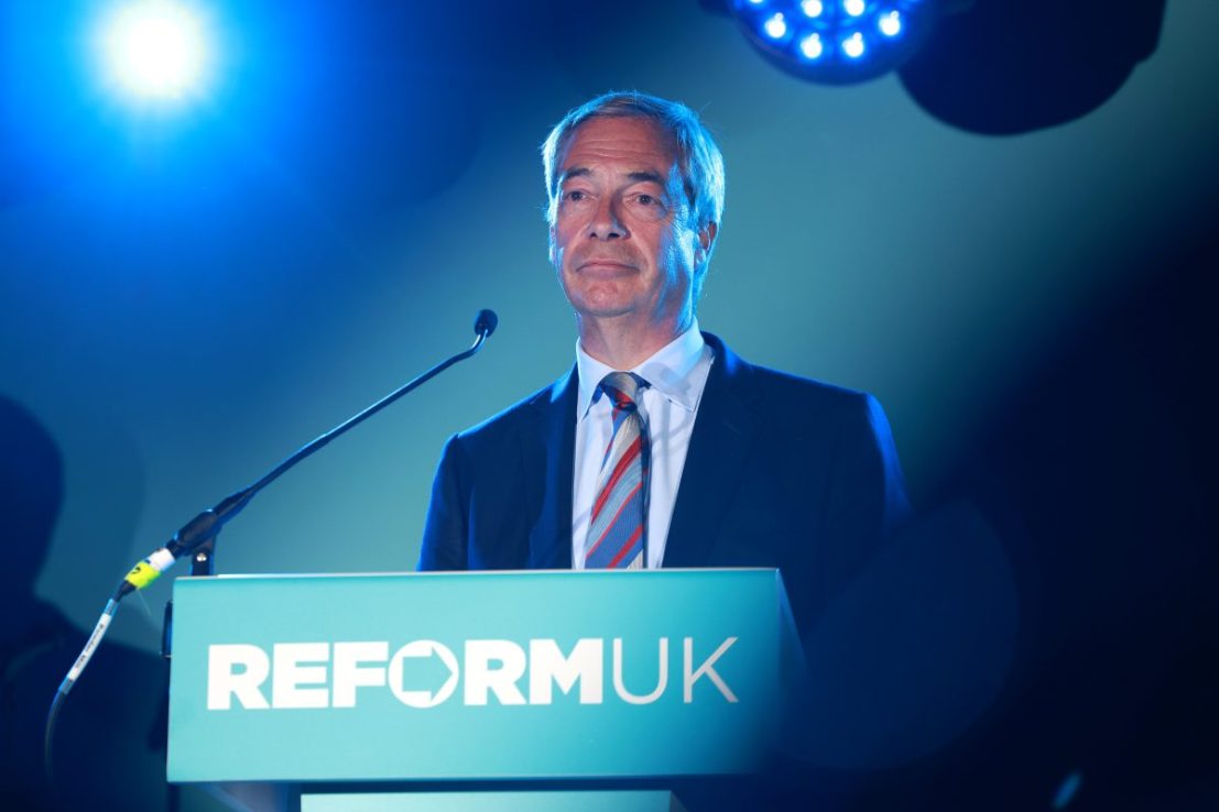 Nigel Farage’s Reform UK won a bumper £9m donation in August.  Lia Toby/Getty 