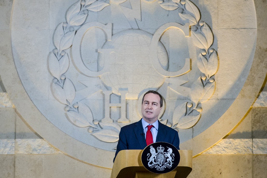 Robert Hannigan said no company hit by a cyberattack should be offline for two weeks  (Photo by Ben Birchall/AFP via Getty Images)